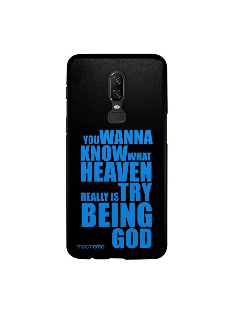 

macmerise Black & Blue Try Being God Black Sublime OnePlus 6 Case