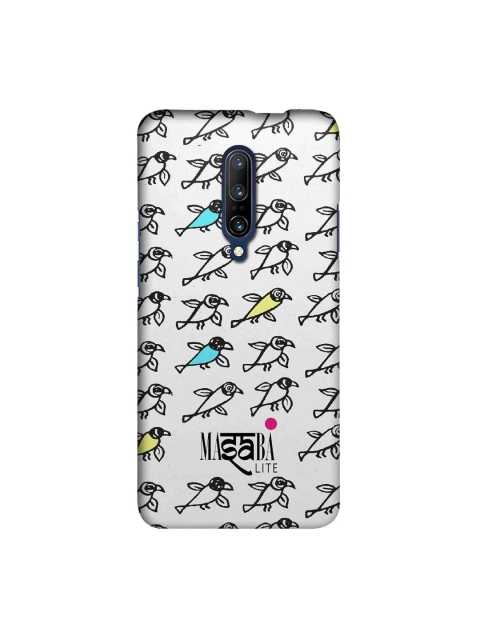 

macmerise White & Black Masaba Bird Print Sublime OnePlus 7 Pro Back Case
