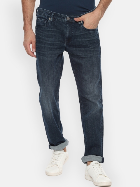 

Louis Philippe Jeans Men Navy Blue Slim Fit Mid-Rise Clean Look Stretchable Jeans