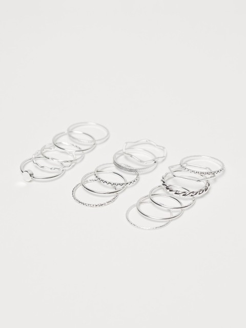

H&M Women Silver-Toned 16-Pack Rings