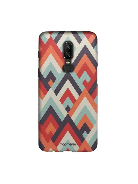 

macmerise Orange & Blue Symmetric Cheveron Sublime OnePlus 6 Back Case
