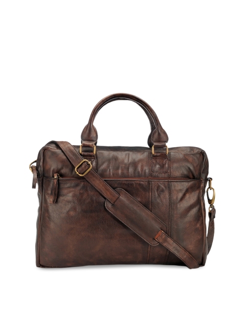 

Teakwood Leathers Unisex Brown Solid Leather Laptop Bag