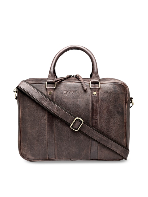 

Teakwood Leathers Unisex Coffee Brown Solid Laptop Bag