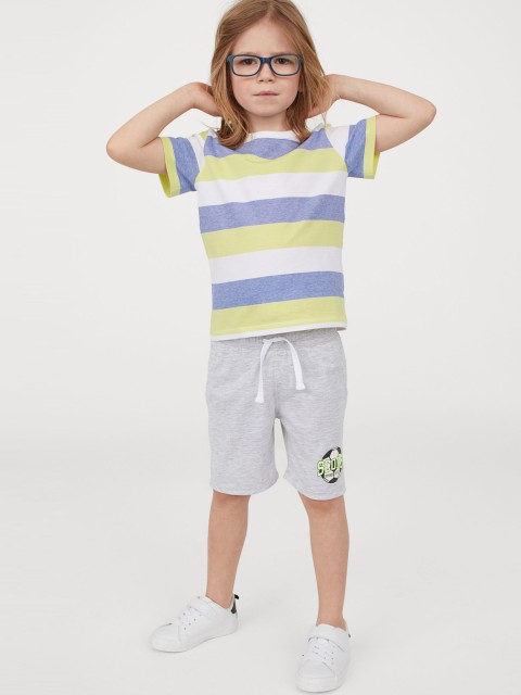

H&M Boys Grey Printed Jersey Shorts