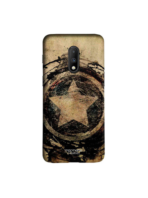 

macmerise Black & Brown Marvel Comics Symbolic Captain Shield Sublime OnePlus 7 Back Case