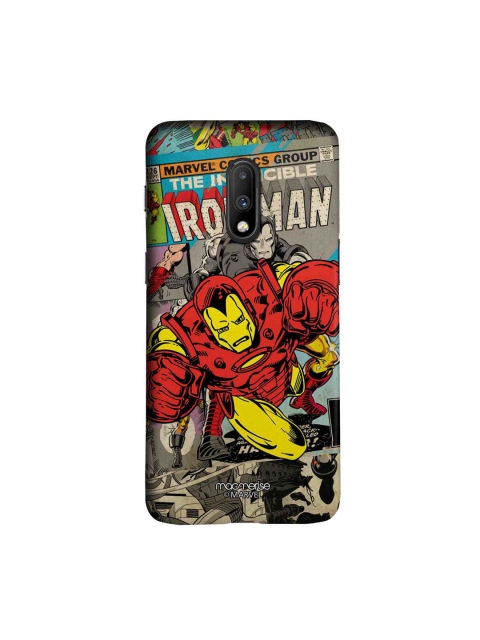 

macmerise Grey & Red Marvel Comics Ironman Sublime OnePlus 7 Back Case