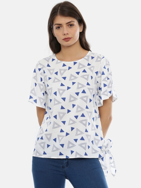 IDK Women White Printed Top