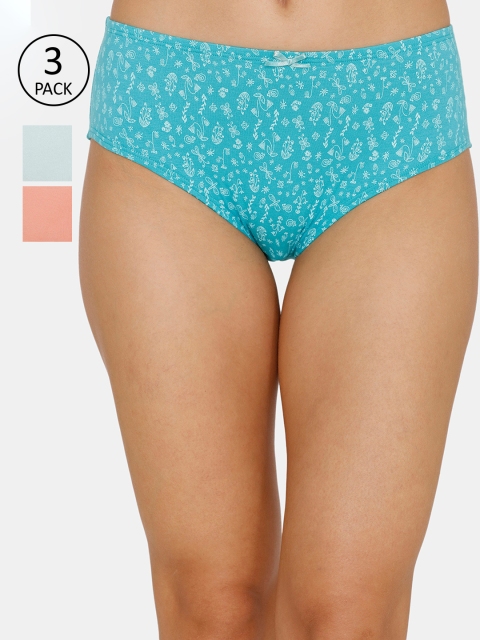 

Zivame Women Pack of 3 Assorted Hipster Briefs ZI2420FASHBGREY