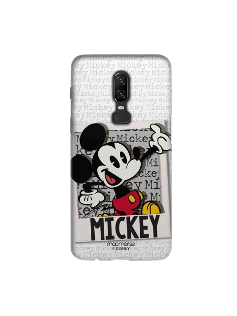 

macmerise Grey & Black Disney Hello Mr Mickey Sublime OnePlus 6 Back Case