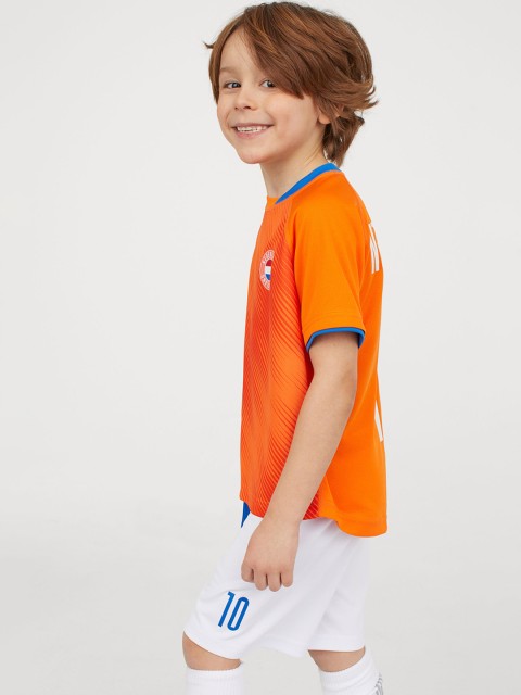 

H&M Boys White & Blue Printed Football Shorts