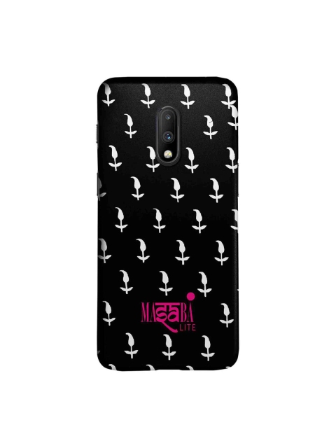 

macmerise Black & White Masaba Leaf Motif Lite Sublime OnePlus 7 Back Cover
