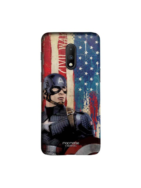 

macmerise Blue & Red Marvel Comics American Captain Sublime OnePlus 7 Back Case