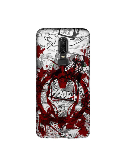 

macmerise Red & Black Marvel Comics Splash Out Ironman Sublime OnePlus 6 Back Case