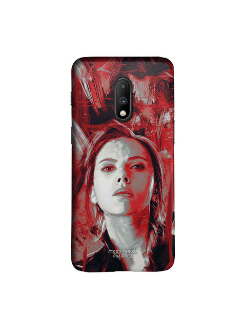 

macmerise Red & Grey Marvel Comics Charcoal Art Black Widow OnePlus 7 Back Case