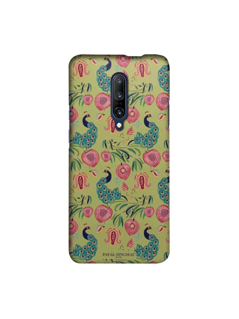 

macmerise Green & Pink Payal Singhal Anaar & Mor Sublime OnePlus 7 Pro Back Case