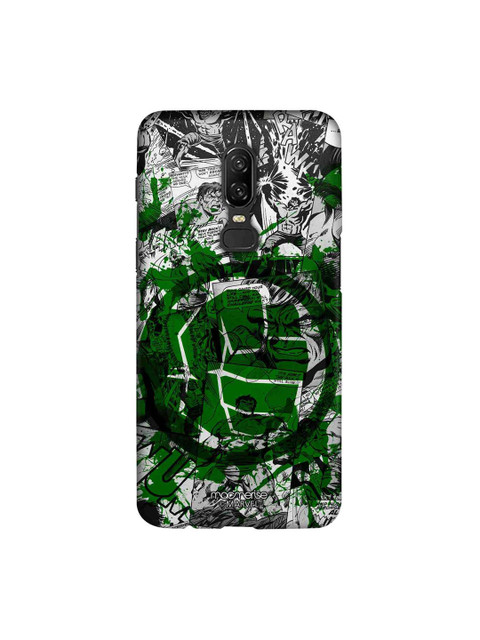 

macmerise Green & Black Marvel Comics Splash Out Hulk Fist Sublime OnePlus 6 Back Case