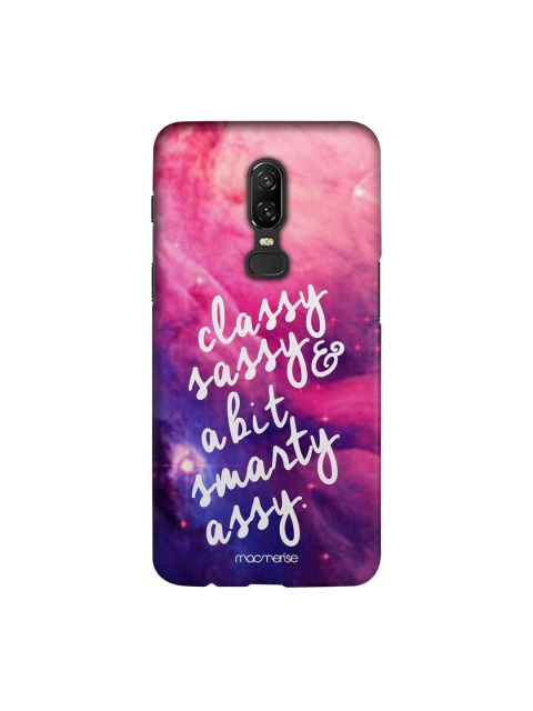 

macmerise Pink & Blue Printed OnePlus 6 Back Case