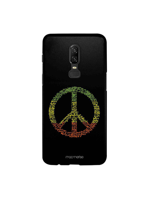 

macmerise Black & Green Symbol Of Peace OnePlus 6 Back Case