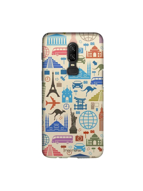 

macmerise Beige & Blue Travel Lover Sublime OnePlus 6 Back Case