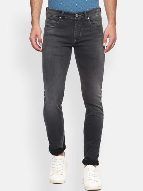 

Louis Philippe Jeans Men Charcoal Grey Slim Fit Mid-Rise Clean Look Stretchable Jeans