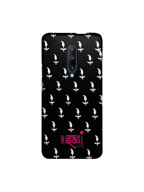 

macmerise Black & White Masaba Leaf Motif Lite Sublime OnePlus 7 Pro Back Cover
