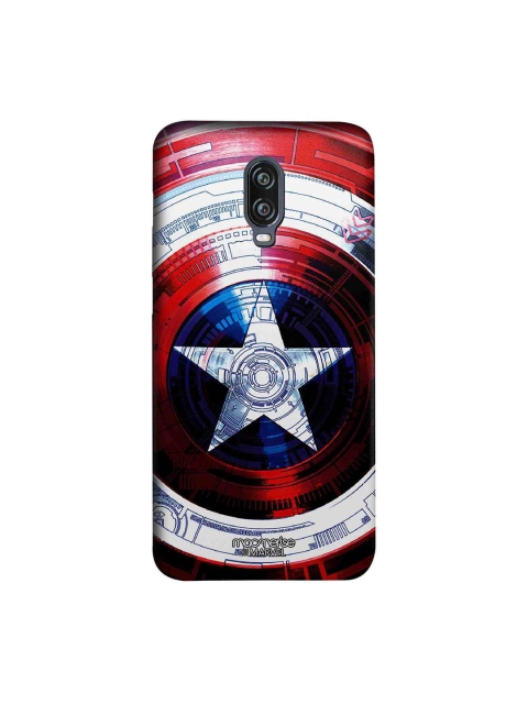 

macmerise Red & Blue Marvel Comics Captains Shield Decoded Sublime OnePlus 6T Back Case