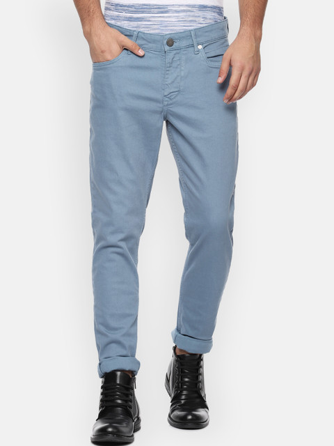 

Louis Philippe Jeans Men Blue Slim Fit Mid-Rise Clean Look Stretchable Jeans