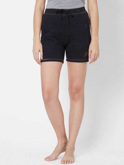 

Sweet Dreams Women Navy Blue Solid Lounge Shorts
