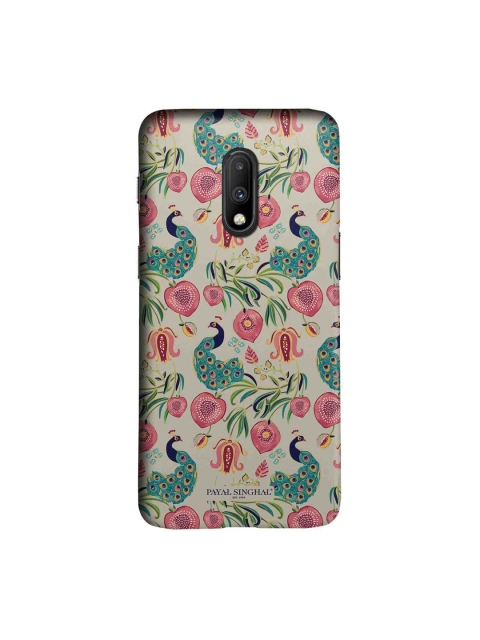 

macmerise Beige & Green Payal Singhal Aar & Mor Sublime OnePlus 7 Back Cover