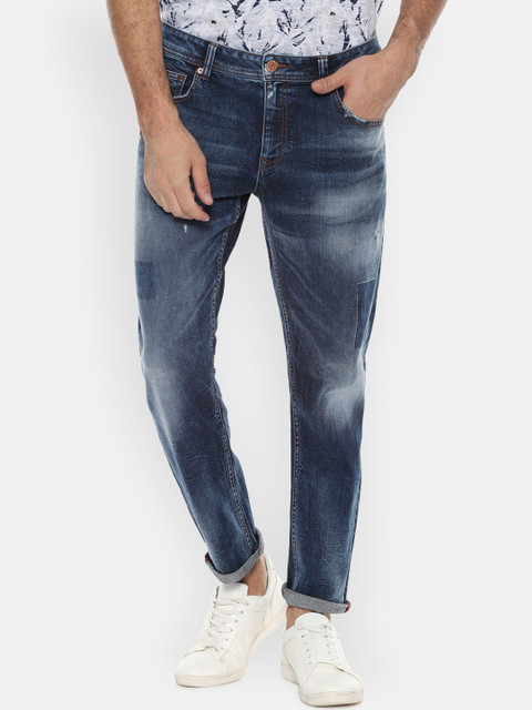 

Louis Philippe Jeans Men Blue Slim Fit Mid-Rise Clean Look Stretchable Jeans