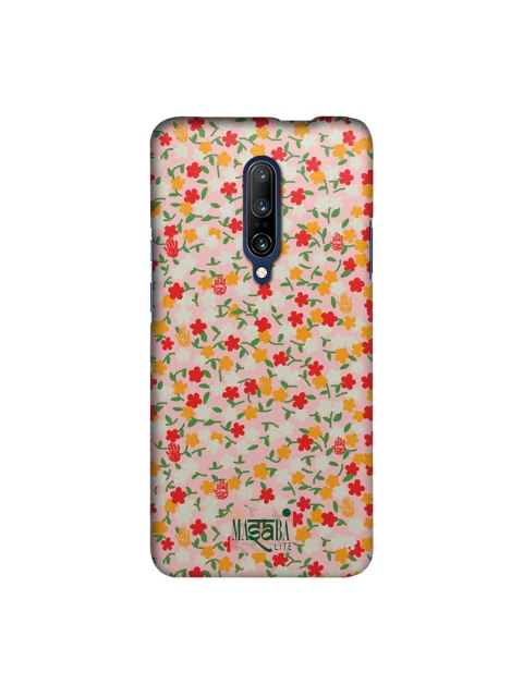 

macmerise Pink & Red Masaba Dense Floral Sublime OnePlus 7 Pro Back Case