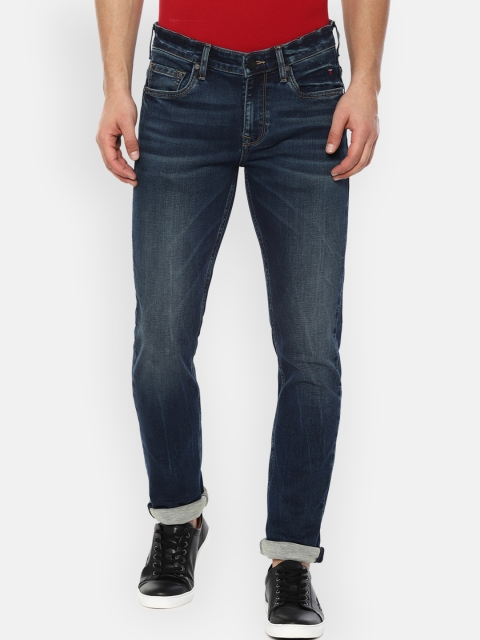 

Louis Philippe Jeans Men Navy Blue Skinny Fit Mid-Rise Clean Look Stretchable Jeans