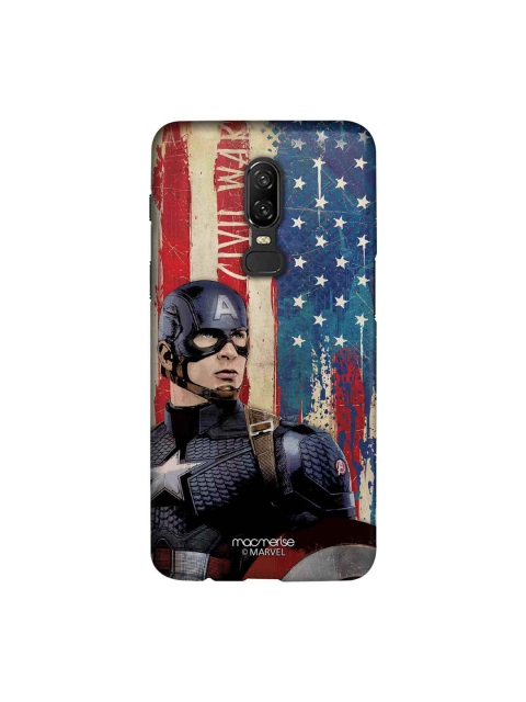 

macmerise Blue & Red Marvel Comics American Captain Sublime OnePlus 6 Back Case