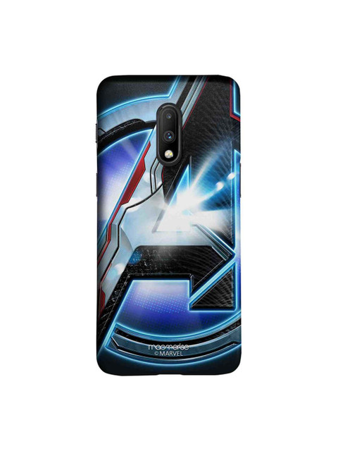 

macmerise Blue & Grey Marvel ComicsEndgame Logo Grey Sublime OnePlus 7 Back Cover