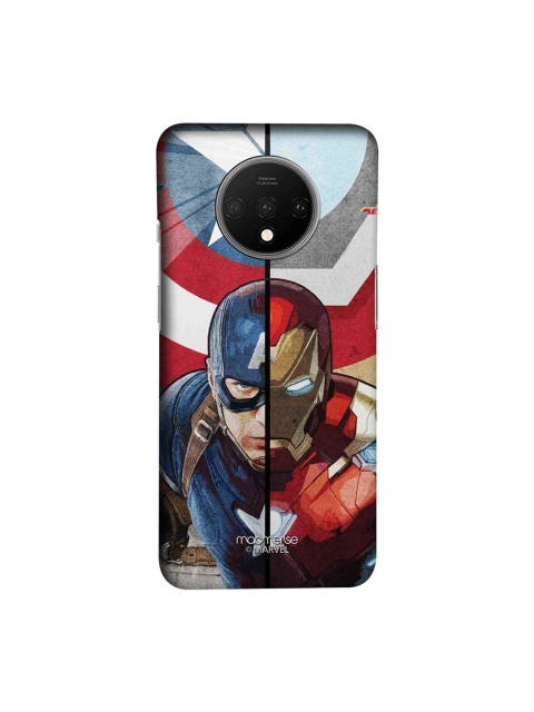 

macmerise Red & Blue Marvel ComicsMan Vs Machine Sublime OnePlus 7T Back Cover