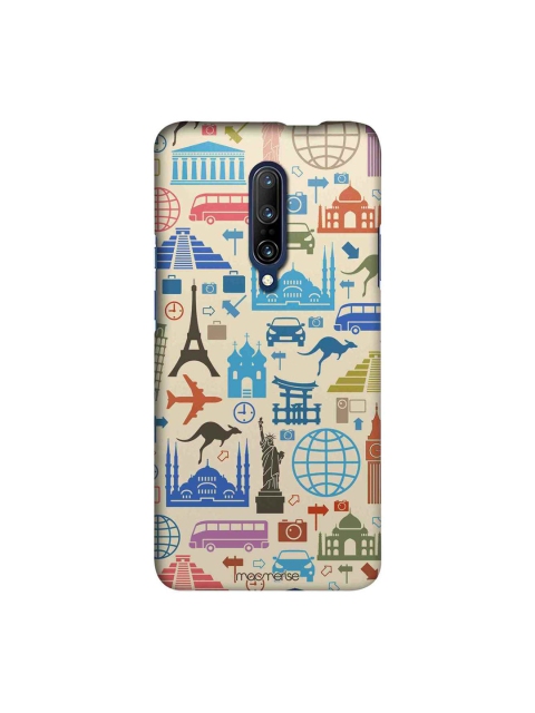 

macmerise Beige & Blue Travel Lover Sublime OnePlus 7 Pro Back Case