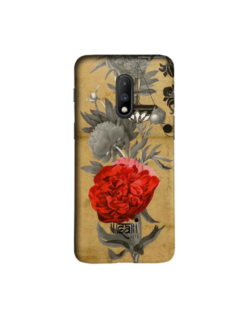 

macmerise Beige & Red Masaba Floral Scale Sublime OnePlus 7 Mobile Case
