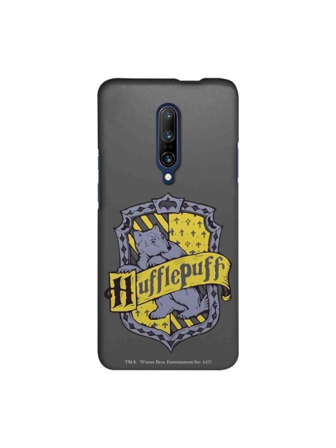 

macmerise Grey & Purple Harry Potter Crest Hufflepuff OnePlus 7 Pro Back Case