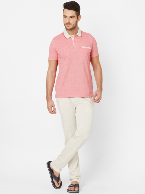 

Sweet Dreams Men Red & Off-White Solid Night suit