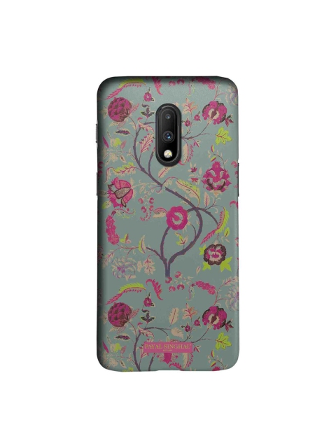 

macmerise Olive Green & PinkPayal Singhal Chintz Print Sublime OnePlus 7 Back Cover