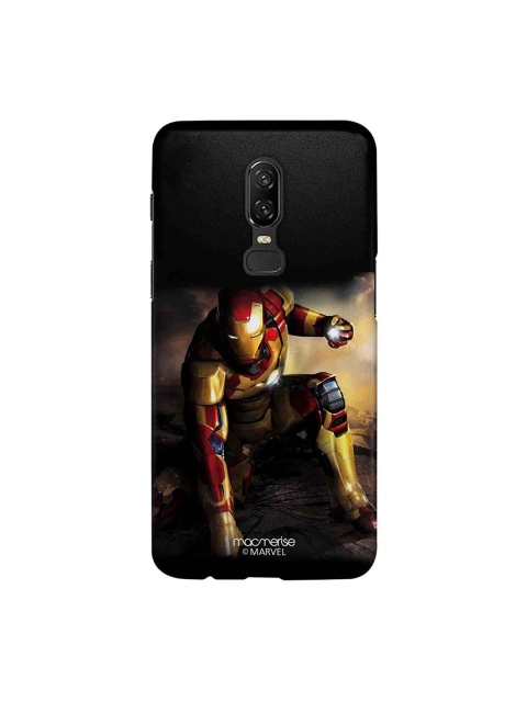 

macmerise Black & Gold-Toned Marvel Comics Mark 42 Sublime OnePlus 6 Back Cover