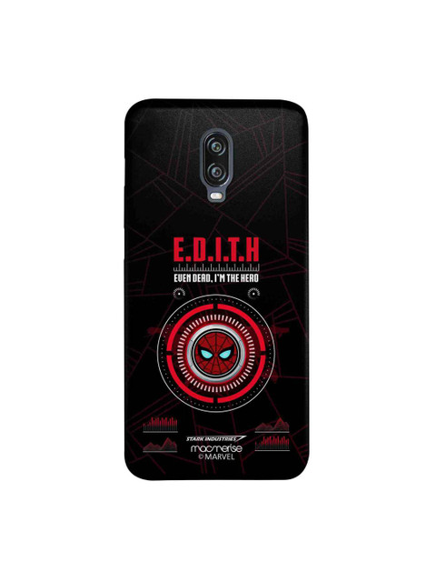 

macmerise Black & Red Marvel ComicsHello Edith Sublime OnePlus 6T Back Cover