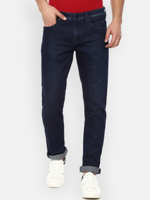 

Louis Philippe Jeans Men Navy Blue Slim Fit Mid-Rise Clean Look Stretchable Jeans