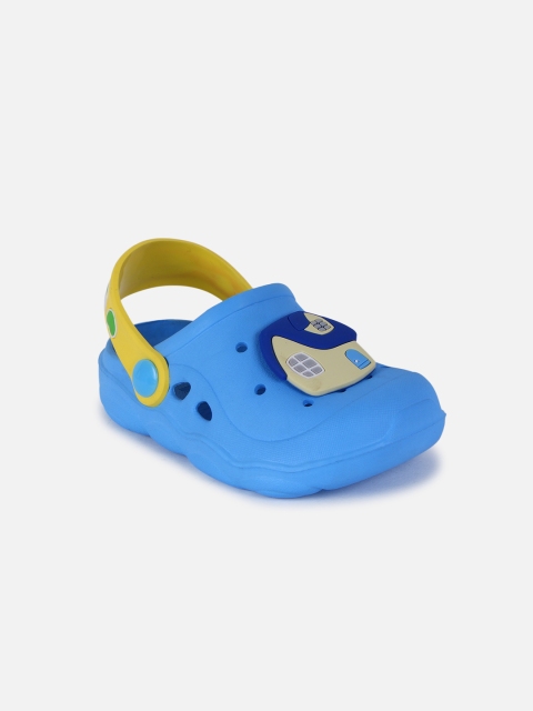 

PASSION PETALS Boys Blue & Yellow Embellished Clogs