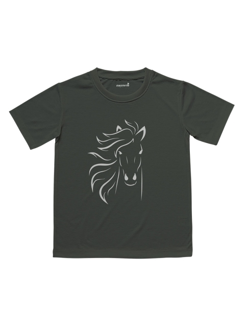 

mezmoda Boys Olive Green Printed Round Neck T-shirt