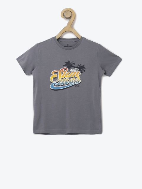 

Red Tape Boys Grey Printed Round Neck T-shirt