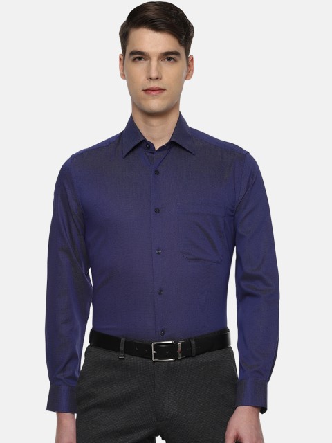 

Louis Philippe Men Navy Blue & White Regular Fit Printed Formal Shirt