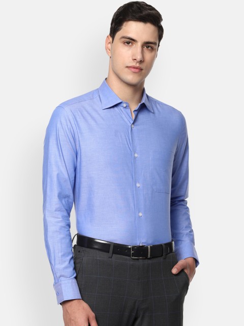 

Louis Philippe Men Blue Classic Regular Fit Solid Formal Shirt