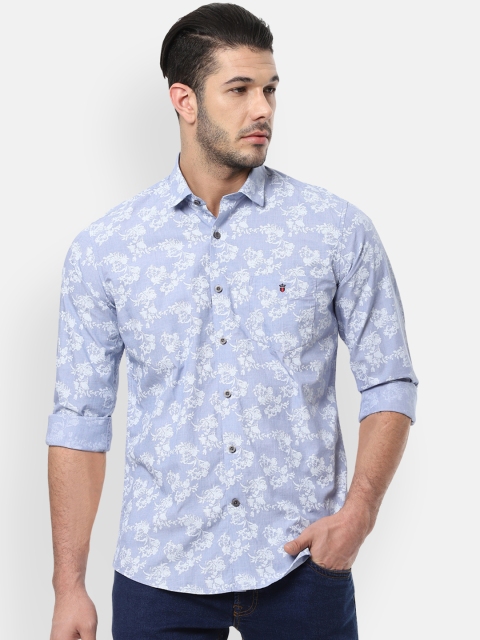 

Louis Philippe Sport Men Blue & White Slim Fit Printed Casual Shirt