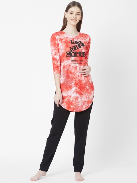 

Juliet Women Red & Black Printed Night suit